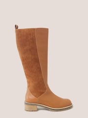 White Stuff Serena Leather Knee High Boots - Image 1 of 3