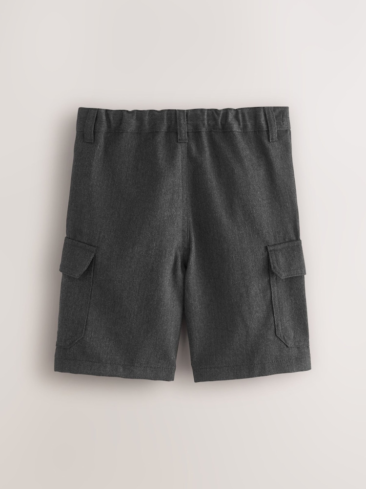 Grey School Cargo Shorts (3-14yrs) - Image 2 of 6