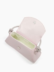 Dune London Cream Brynley Diamanté Tubular Hand Bag - Image 4 of 6