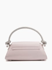 Dune London Cream Brynley Diamanté Tubular Hand Bag - Image 5 of 6