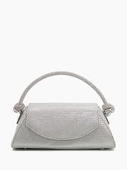Dune London Silver Brynley Diamanté Tubular Hand Bag - Image 1 of 3