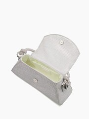 Dune London Silver Brynley Diamanté Tubular Hand Bag - Image 2 of 3
