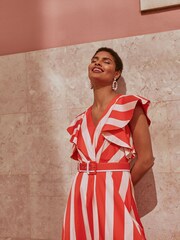 Phase Eight Lottie Red Stripe Maxi Summer Dress - Image 1 of 8