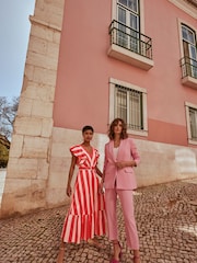 Phase Eight Lottie Red Stripe Maxi Summer Dress - Image 3 of 8