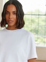 White Heavyweight Short Sleeve Crew Neck T-Shirt - Image 1 of 4
