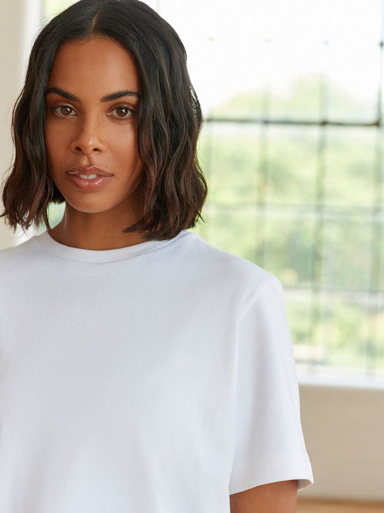 White Heavyweight Short Sleeve Crew Neck T-Shirt - Image 1 of 4