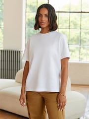 White Heavyweight Short Sleeve Crew Neck T-Shirt - Image 2 of 4