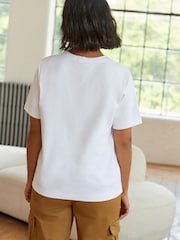 White Heavyweight Short Sleeve Crew Neck T-Shirt - Image 3 of 4