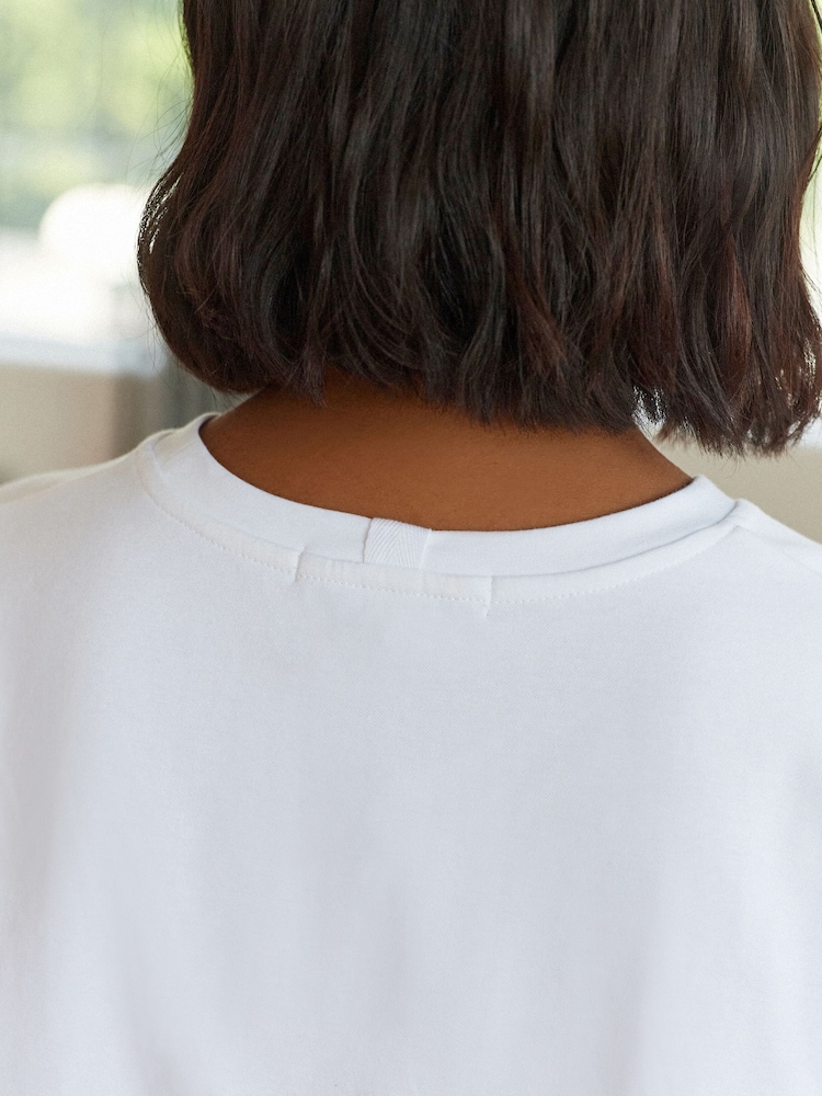 White Heavyweight Short Sleeve Crew Neck T-Shirt - Image 4 of 4