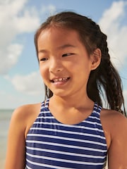 Navy Blue/White Stripe Swimsuit (3-16yrs) - Image 3 of 6