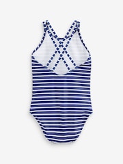 Navy Blue/White Stripe Swimsuit (3-16yrs) - Image 5 of 6