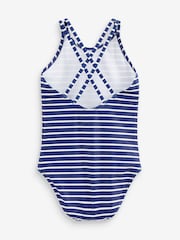 Navy Blue/White Stripe Swimsuit (3-16yrs) - Image 6 of 6
