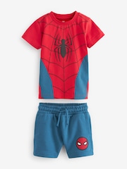 Red/Blue Spider-Man License T-Shirt And Shorts Set (3mths-8yrs) - Image 5 of 6