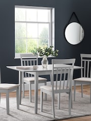 Julian Bowen Grey Extending Butterfly Leaf Dining Table - Image 1 of 3