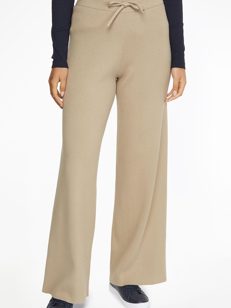 Tommy Hilfiger Brown Wide Leg Trousers - Image 1 of 5
