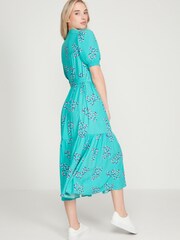 Khost Womens Green Clothing Floral Heart Tiered Dress - Image 2 of 6