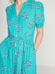 Khost Womens Green Clothing Floral Heart Tiered Dress - Image 5 of 6