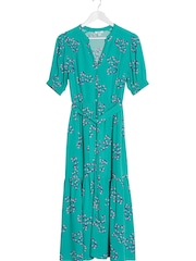 Khost Womens Green Clothing Floral Heart Tiered Dress - Image 6 of 6