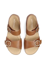 Hotter Tan Brown Regular Fit Tourist Buckle Sandals - Image 4 of 4