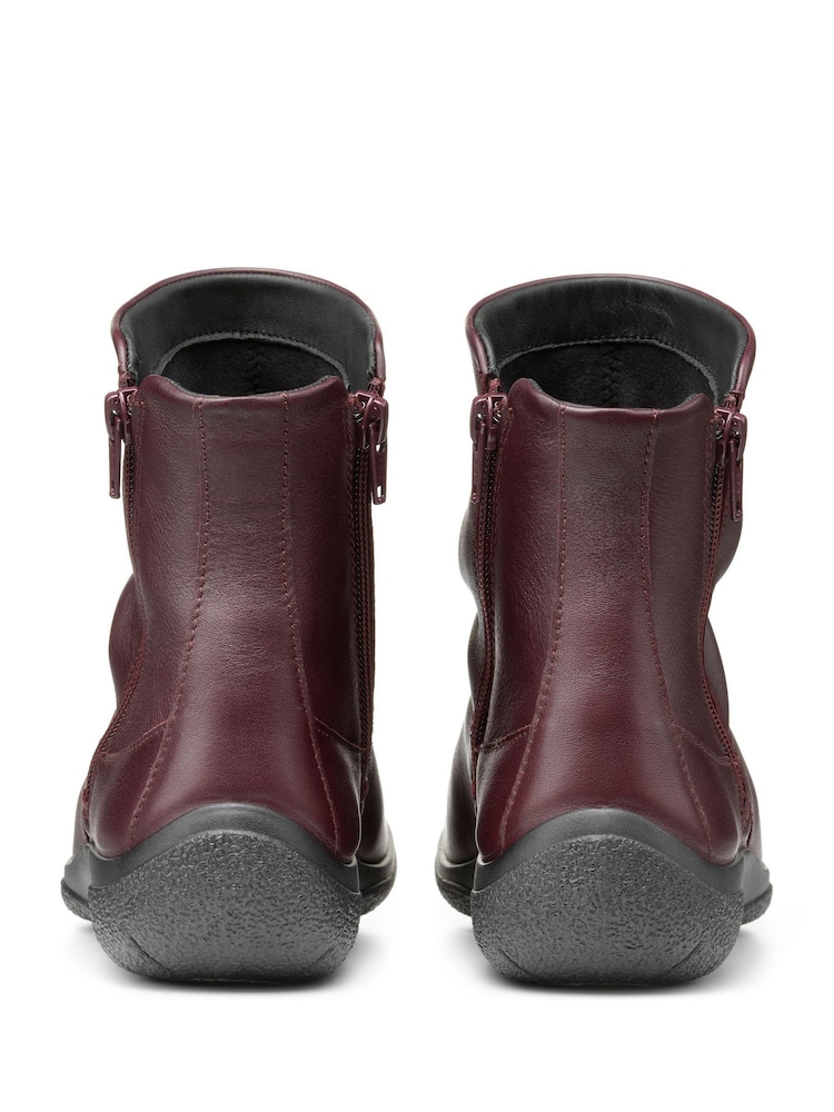 Hotter Burgundy Red Standard Fit Whisper Zip Boots - Image 4 of 4