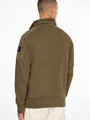 Tommy Hilfiger Green Mixed Media Sweatshirt - Image 2 of 5