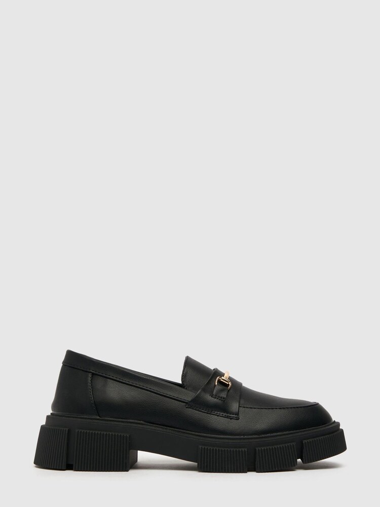 Schuh Lyle Chunky Black Loafers - Image 1 of 4