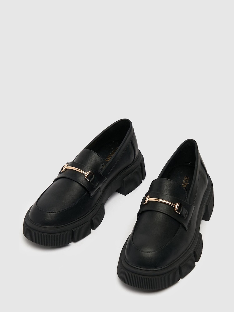 Schuh Lyle Chunky Black Loafers - Image 4 of 4