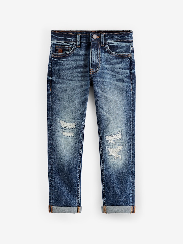 Mid Blue Distressed Jeans (3-16yrs) - Image 1 of 2