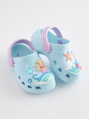Blue Mermaid Clogs With Ankle Strap - Image 1 of 5