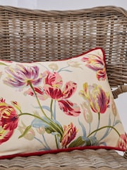 Laura Ashley Cranberry Red Gosford 100% Cotton Cushion - Image 1 of 2