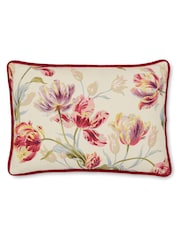 Laura Ashley Cranberry Red Gosford 100% Cotton Cushion - Image 2 of 2