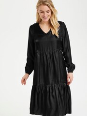 Cream Sally Long Sleeve Black Dress - Image 1 of 6