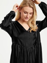 Cream Sally Long Sleeve Black Dress - Image 4 of 6