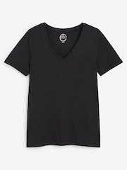 Black Essentials Short Sleeve V-Neck T-Shirt - Image 5 of 5