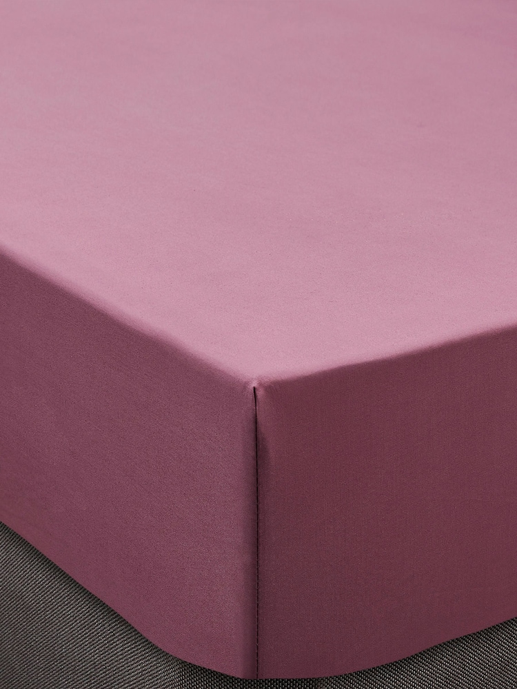 Laura Ashley Mulberry Red 400 Thread Count 100% Cotton Fitted Sheet - Image 1 of 1