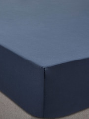 Laura Ashley Midnight Blue 400 Thread Count 100% Cotton Fitted Sheet - Image 1 of 1