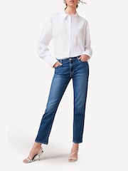 Paige Light Blue Brigitte Mid Rise Boyfriend Jeans - Image 3 of 7