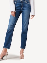 Paige Light Blue Brigitte Mid Rise Boyfriend Jeans - Image 4 of 7