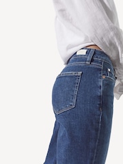 Paige Light Blue Brigitte Mid Rise Boyfriend Jeans - Image 5 of 7