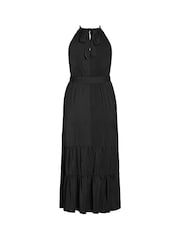 City Chic Black Iconic Tiered Maxi Dress - Image 4 of 4