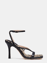 COACH Kaia Black Leather Square Toe Heels - Image 2 of 6