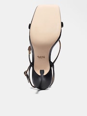 COACH Kaia Black Leather Square Toe Heels - Image 5 of 6