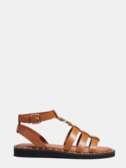 COACH Giselle Brown Leather Sandals - Image 1 of 1