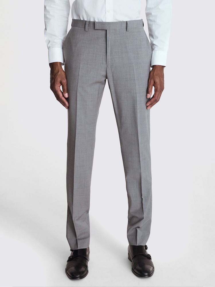 MOSS Grey Tailored Fit Suit Trousers - Image 1 of 4