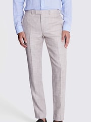 MOSS Oatmeal Nude Tailored 100% Linen Trousers - Image 1 of 4