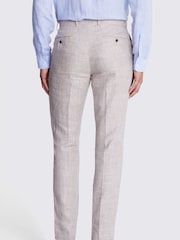 MOSS Oatmeal Nude Tailored 100% Linen Trousers - Image 2 of 4
