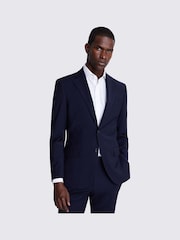 MOSS Dark Navy Blue Tailored Fit Suit: Jacket - Image 6 of 9