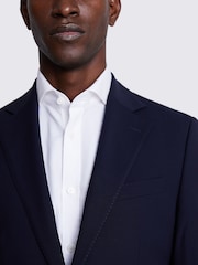 MOSS Dark Navy Blue Tailored Fit Suit: Jacket - Image 7 of 9