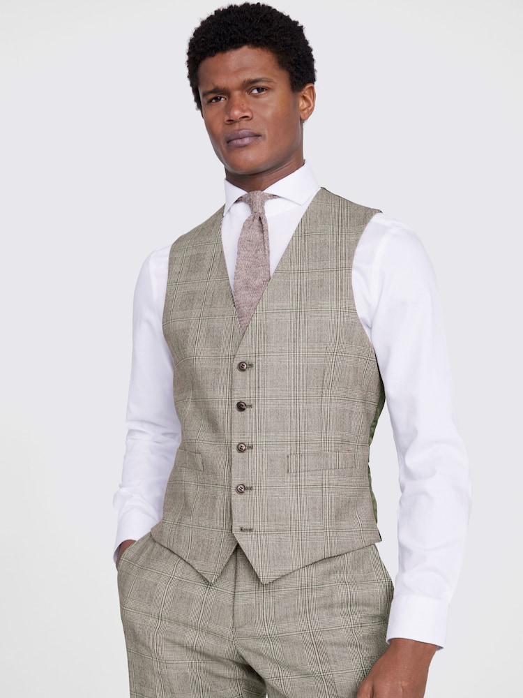 MOSS Nude Tailored Fit Suit: Waistcoat - Image 1 of 3