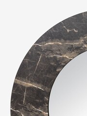 Dar Lighting Brown Roma Round Dark Marble Effect mirror - Image 3 of 4